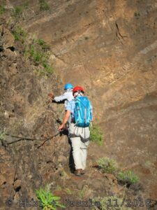 Via Ferrata Roberto Tour 209 erneut ein quergang. zu einer rinne um 10.07h