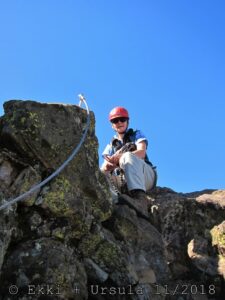 Via Ferrata Roberto Tour 209 - letzte seilsicherung zu ende um 12.06 uhr