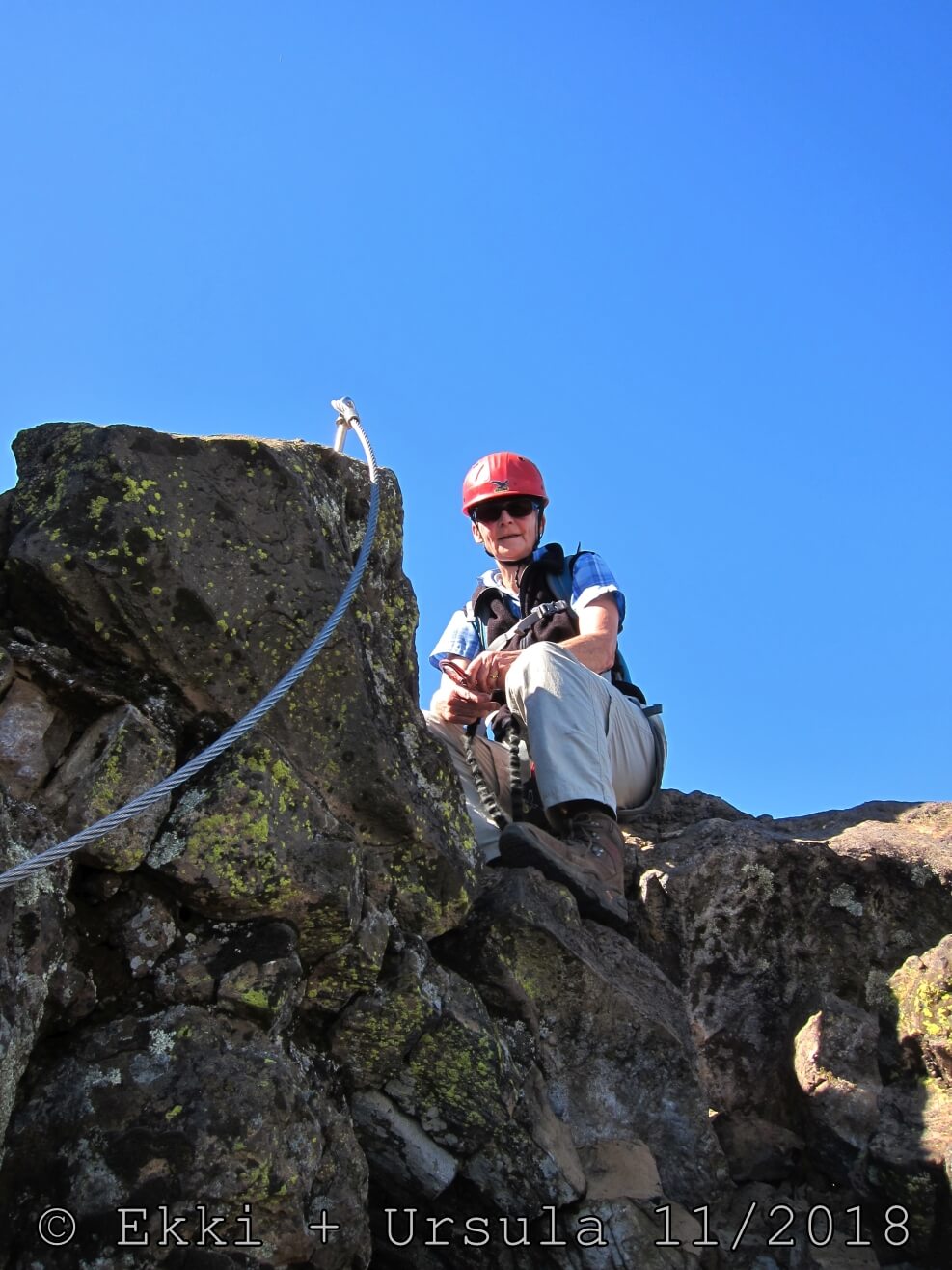Via Ferrata Roberto Tour 209 - letzte seilsicherung zu ende um 12.06 uhr
