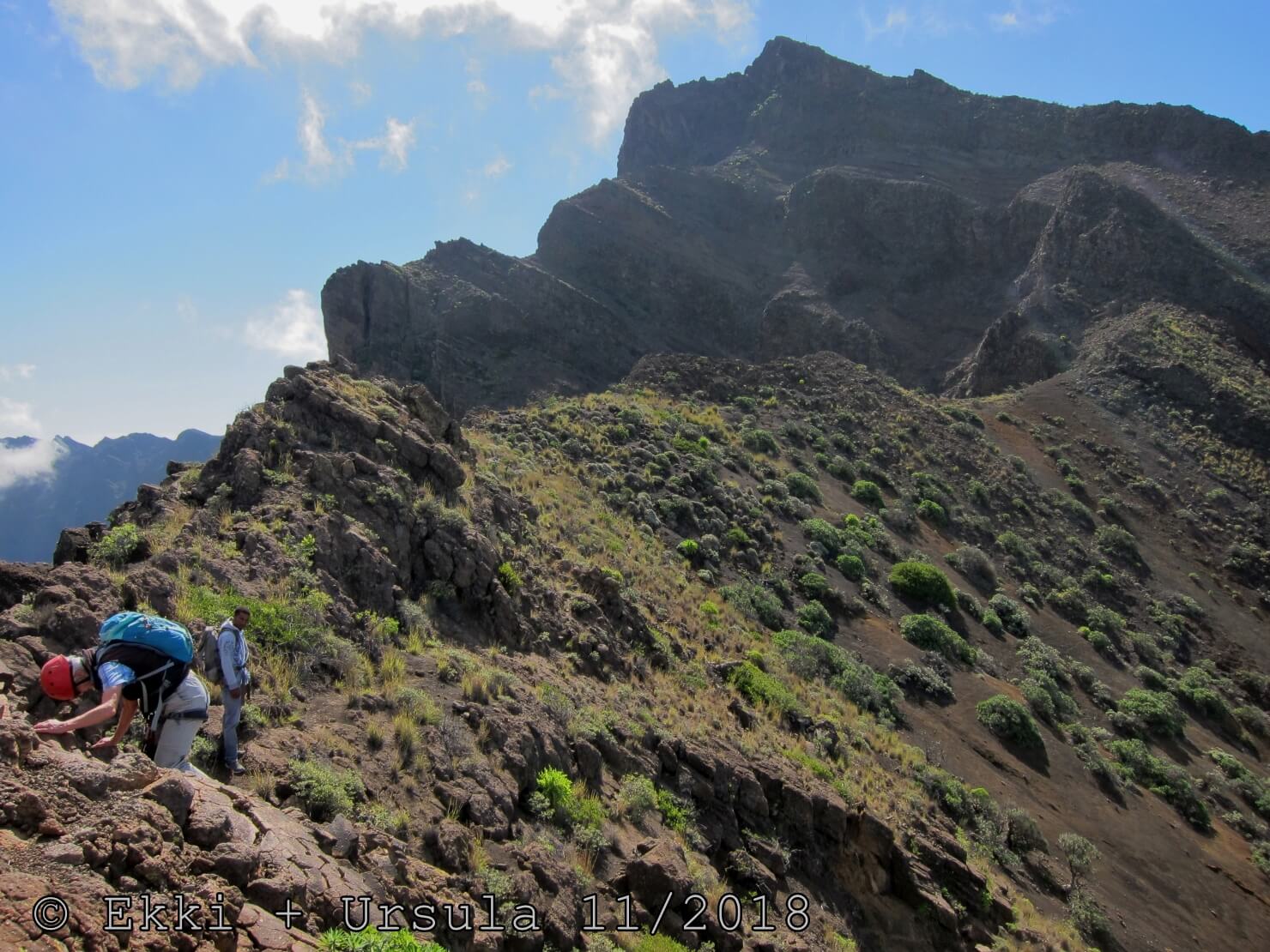 Via Ferrata Roberto Tour 209 - aber mühsam und weit zum Gipfel