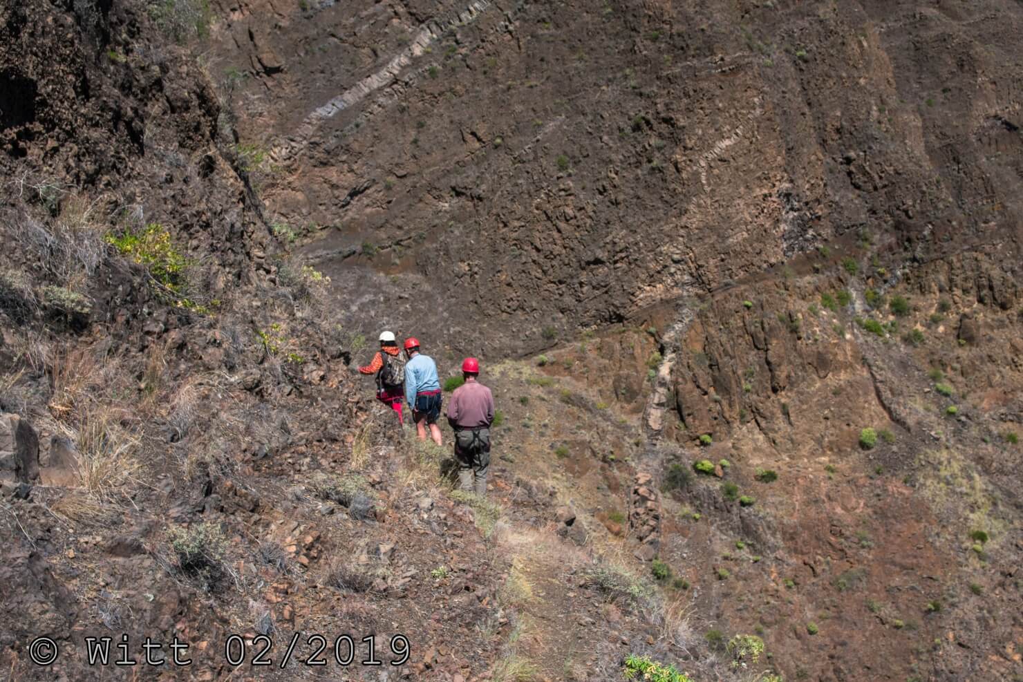 Abwärts auf dem Klettersteig