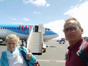 Silvia und Mario kurz vor ihrem Rückflug