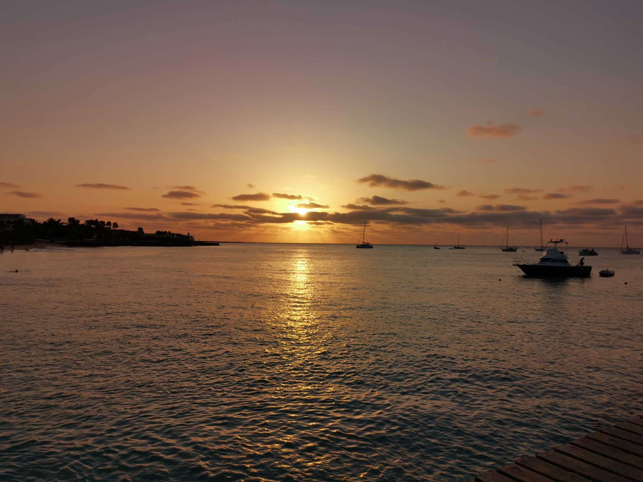 Traumhafter Sonnenuntergang in Tarrafal