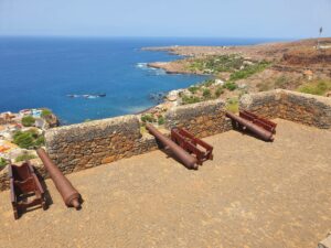 Blick vom Fort in Cidade Velha aufs Meer