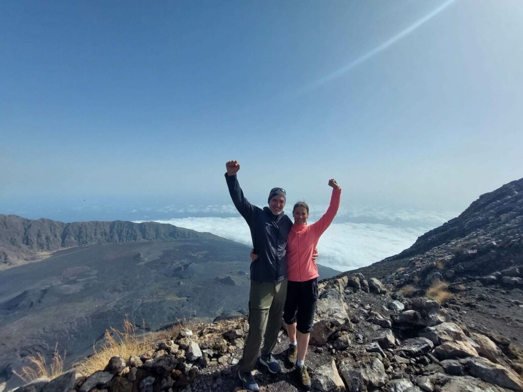 Sandra und Marcus auf dem Pico de Fogo